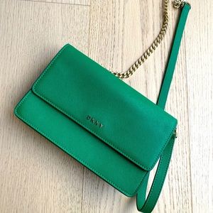 DKNY green crossbody bag
